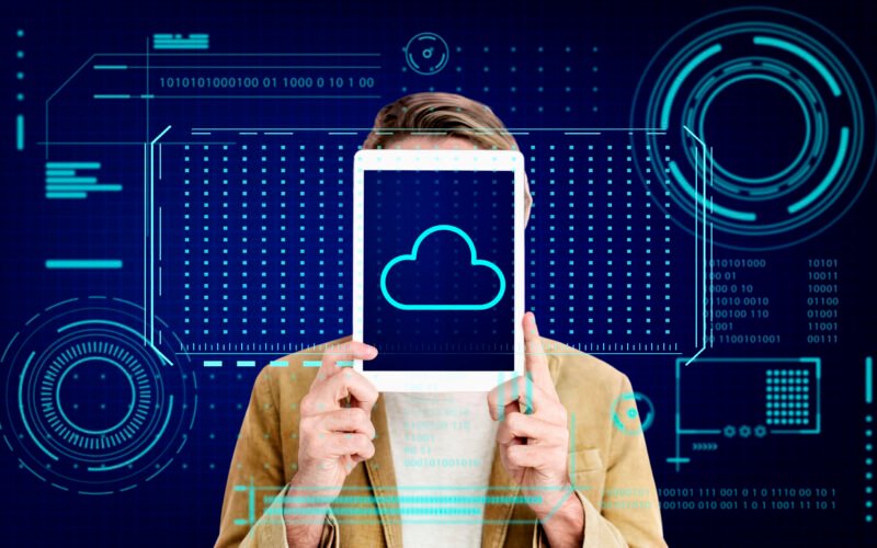 Cloud Storage Network Server Online Backup Graphic
